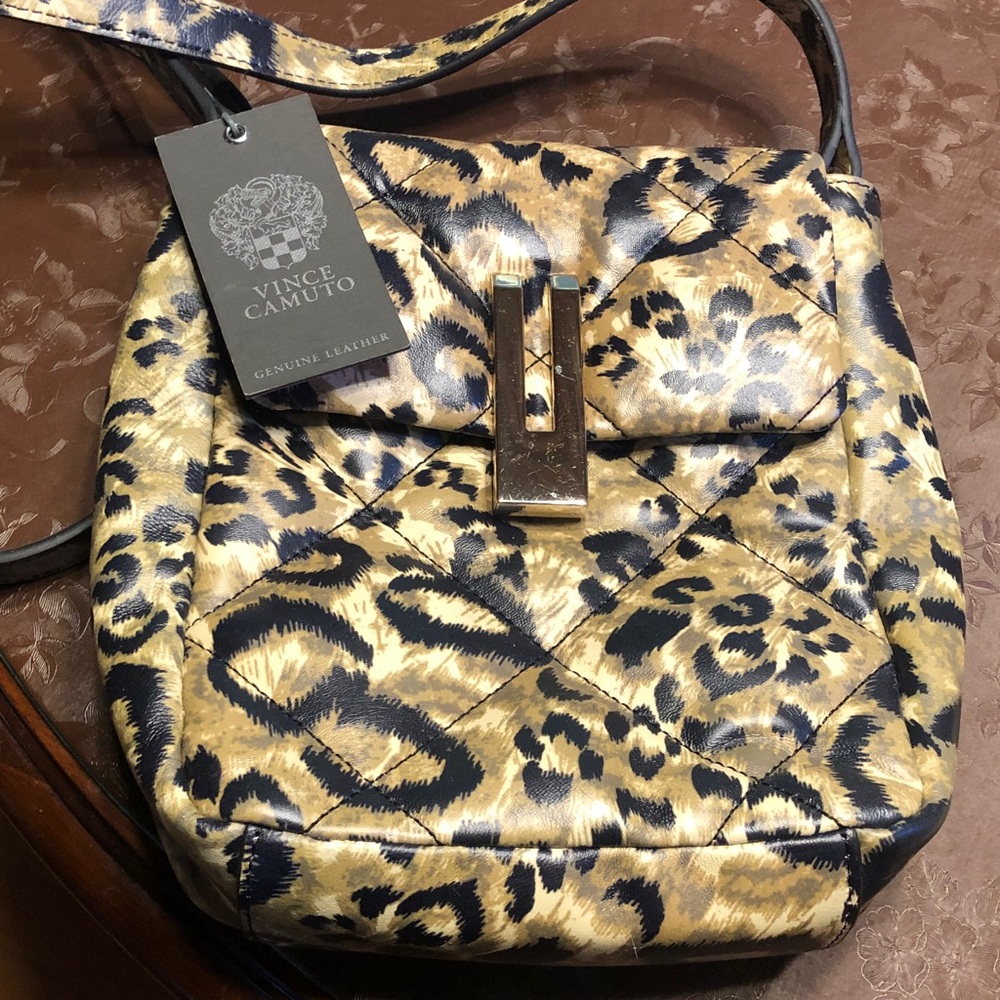 Vince Camuto Gold and Black Crossbody Bag